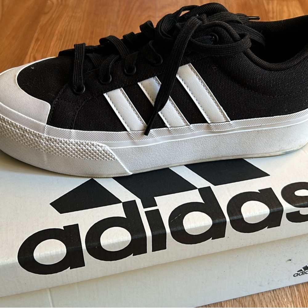 Adidas Women's Black and White Sneakers